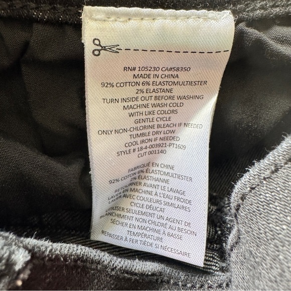 Current Elliott High Waist Vineland Star Black Gray Skinny Jeans Denim Sz 26 - Picture 7 of 16